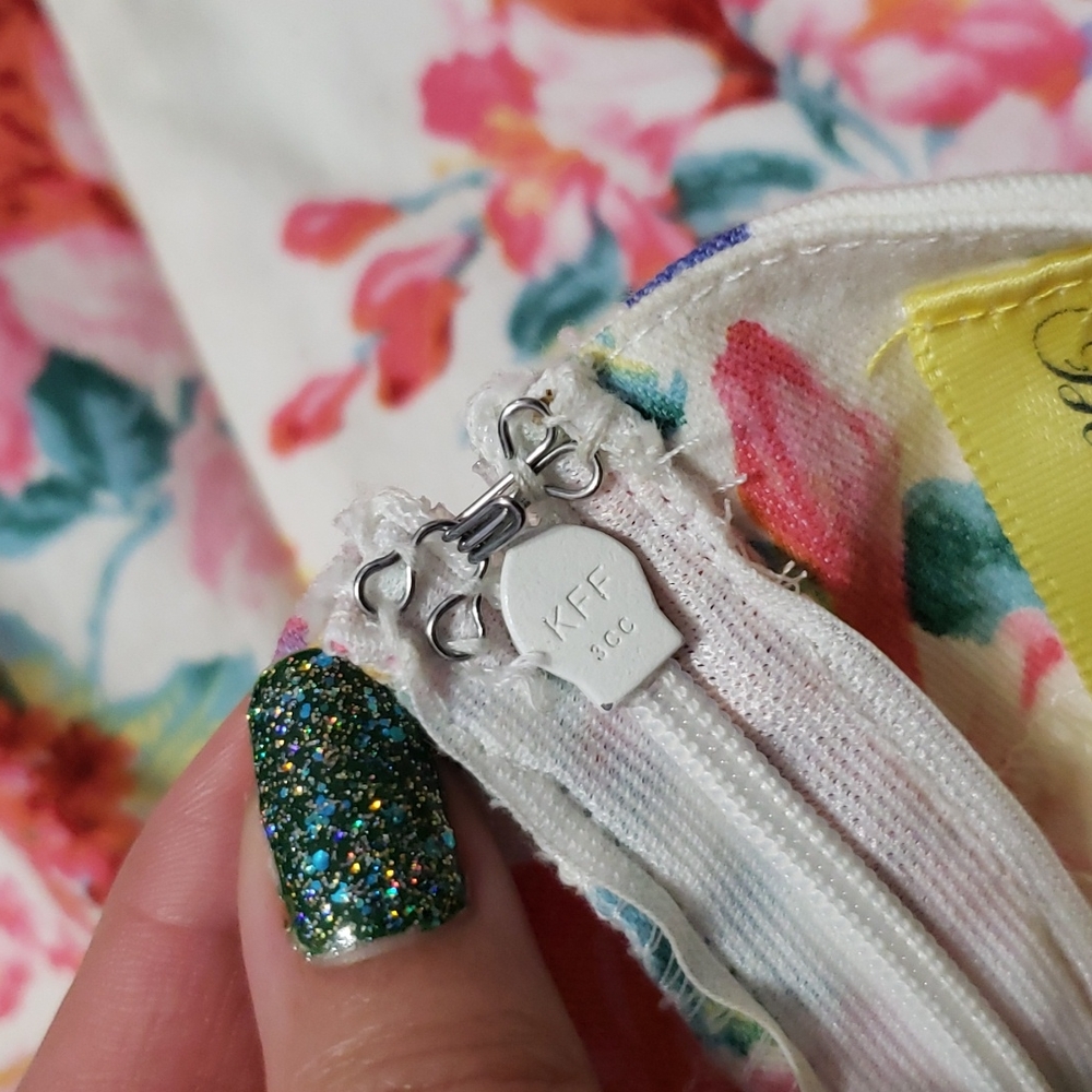 Bee Stitched Floral V Neck Flared Summer Mini Cocktail Tank Dress - Picture 7 of 9
